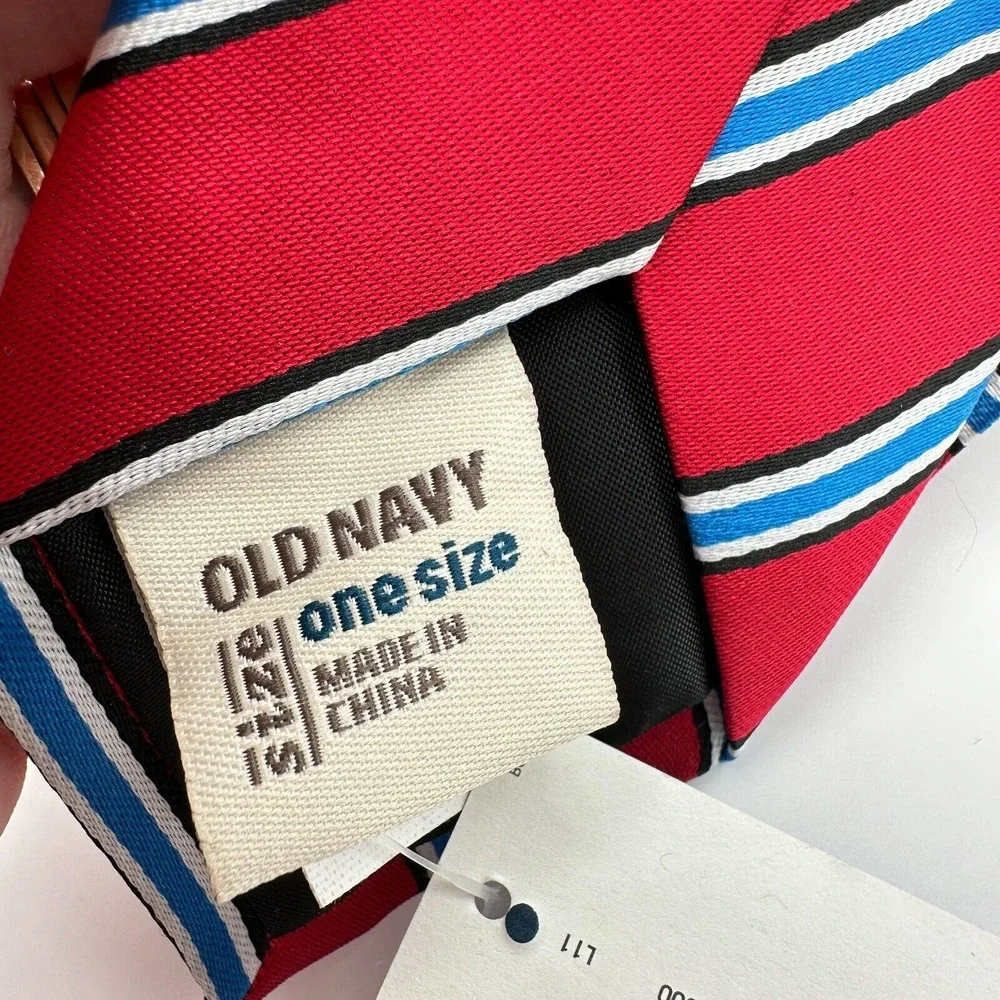 Old Navy Necktie Kids OS Red‎ Blue Striped School Uniform Wedding Formal NWT